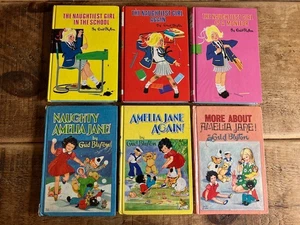 Enid Blyton x 6 THE NAUGHTIEST GIRL IN THE SCHOOL & AMELIA JANE 1970's Dean Hbks - Picture 1 of 3