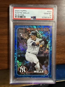 2024 Topps Austin Wells Blue Foil PSA 10 - Bild 1 von 2