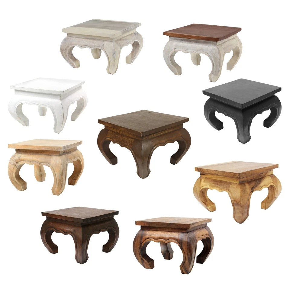 Opiumtisch Opium Tisch Beistelltisch Massiv Holz Couchtisch Nachttisch Hocker - Bild 1 von 1