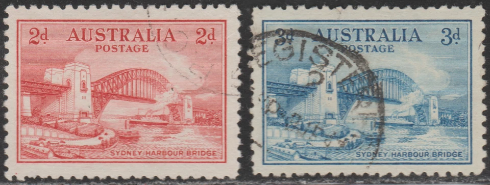 Australia 1932 SC# 130 - 131 - Sydney Harbor Bridge - Used Lot # 026 - Image 1 of 2