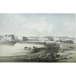 ca. 1855 - Original Colored Lithograph - FORT BENTON - John Mix Stanley - Picture 1 of 3