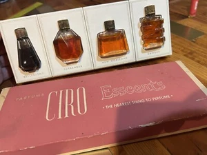 Vintage 1940er CIRO Esscents 4er Set Parfüm Gefahr Horizonte Kapitulation Reflexionen - Bild 1 von 7