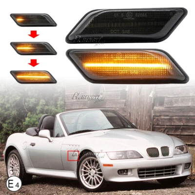 LED Side Marker Indicator Guard Repeater Light Smoked For BMW Z3 E36 1994-2002 - Image 1 of 4