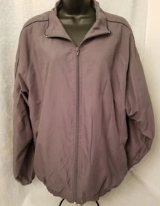 Athletech Mens Jacket Coat Size L Large Gray White Blue Windbreaker - Picture 1 of 5