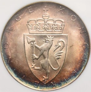 Norway 1964 10 Kroner silver NGC MS64 constitution stunning color NG1698 combine - Picture 1 of 3