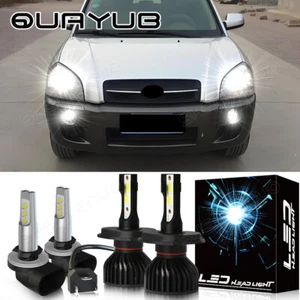 4x LED Headlight Bulbs Hi Low Beam + Fog Light Kits For Hyundai Tucson 2005-2009 - Bild 1 von 18