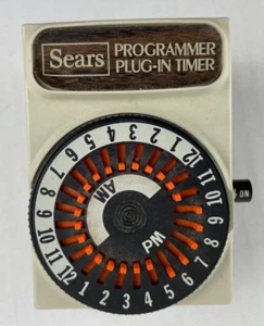 Temporizador enchufable programable vintage Sears 83202 125 voltios 1/4 H.P. Propulsor de TV de 60 Hz - Imagen 1 de 7