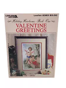 Cross Stitch Leisure Arts Pattern Holiday Heirlooms Book #1 Valentine Greeting - Picture 1 of 3