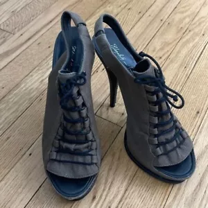 Elizabeth and James Margo Schnür Plateau Pumps Peep Open Toe Absatz grün 6,5 - Bild 1 von 10