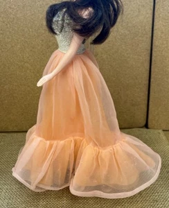 Barbie Vintage Peach Layered Chiffon Gown With Sequined Bustier /Excellent - Picture 1 of 6