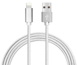 Chargeur iPhone 6 pieds nylon tressé 8 broches câble USB pour iPhone - Photo 1 sur 1
