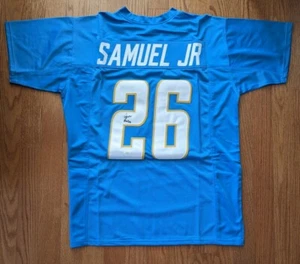 Asante Samuel Jr. Authentisches signiertes Pulver blau Pro Style Trikot JSA Witness COA - Bild 1 von 5