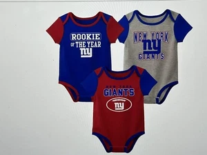 New York Giants NFL Baby Boys' 3pk Bodysuit Set - Picture 1 of 8