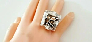 GÜNTHER ° SILBER DESIGN RING ° 925 / 1000 ° Modernist ° Meistermarke ° Pforzheim - Bild 1 von 9