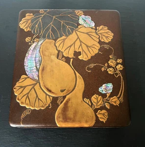 Japanese Rinpa Style Lacquer Ink Stone Box Suzuribako - Picture 1 of 12