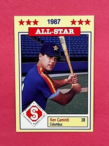 1987 Donn Jennings   Ken Caminiti   Southern League All Stars   Card  #10   MVP