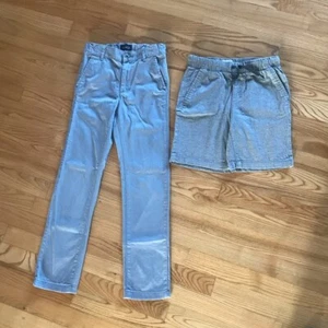 gray shorts pants Boys size 8 dress medium old navy Children’s place khakis slim - Picture 1 of 7