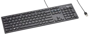 Amazon Basics Low-Profile Wired USB Keyboard with US Layout )Matte Black - Picture 1 of 3