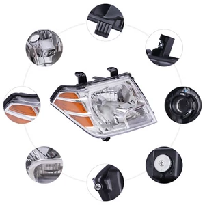 Right Halogen Headlight for Nissan Frontier 2009-2018 Passenger Side Headlamp - Foto 1 di 20