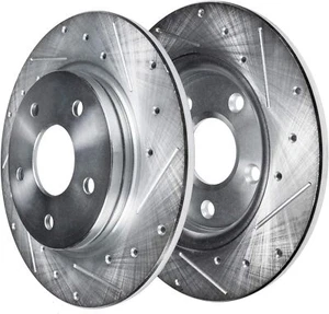 Rotor de freno de disco ranurado perforado trasero de 11,02 pulgadas (280 mm) para Nissan Altima Kicks - Imagen 1 de 1