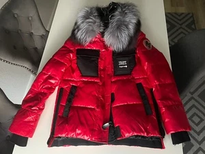 Luxus Damen Winter Jacke mit Pelz Kragen - Bild 1 von 5
