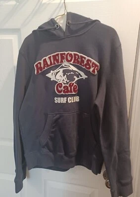 RAINFOREST CAFÉ SURF CLUB - Sudadera con letras grandes cosidas - Sudadera con capucha - ¡BONITA! Foto 1 de 4