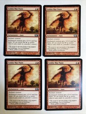4x MTG Core set 2012 M12 GOBLIN WAR PAINT EX/NM Magic Card Magic the Gathering