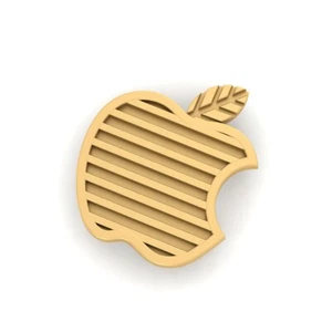 Bitten Apple Lapel Pin Wedding Suit Accessories In Silver Bitten Apple Suits Pin - Picture 1 of 14