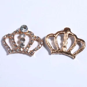 15PCS 24*32MM Vintage Fashion Crown Shape Rhinestone Buttons For Clothing Shoes - Picture 1 of 3