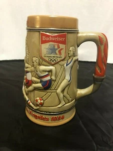 Taza Budweiser 1984 Juegos Olímpicos de Los Ángeles Ceramarte Serie Limitada Cerveza Piedra - Imagen 1 de 4