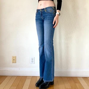 Baby Phat Vintage Y2K Low Rise Bootcut Jeans Gold Sequin Embroidered 30 x 33 NWT - Picture 1 of 9