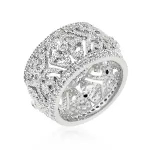 Filigree Crest Eternity Ring - Picture 1 of 4