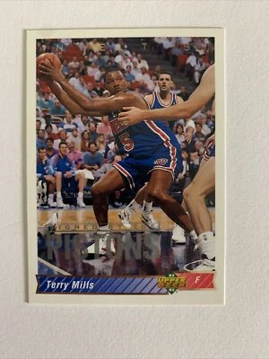 1992-93 Upper Deck New Jersey Nets Basketball Card #292 Terry Mills - Image 1 of 3
