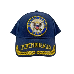 United States Navy Veteran Hat Adjustable Eagle Emblems Inc NEW - Picture 1 of 9