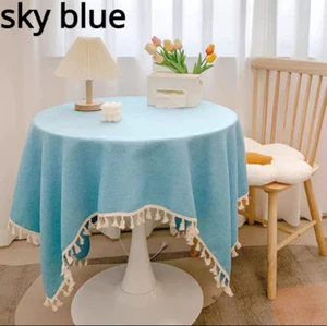 Tassel Fringe Tablecloth Table Cloth Cover Banquet Party Dinning Room Home Decor - Picture 1 of 21