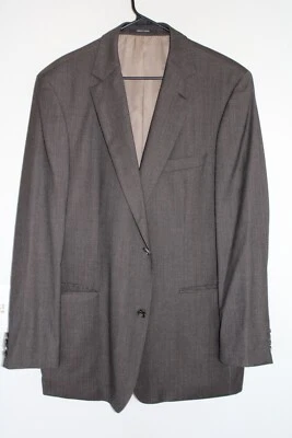 BROWN WEAVE HUGO BOSS 100% WOOL PASOLINI SPORT COAT sz 46L blazer / suit jacket - Image 1 of 4