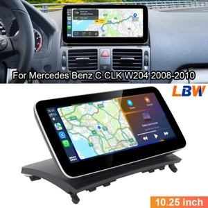 Stereo 10.25'' Car Linux Screen Wireless Carplay For Benz C CLK W204 2008-2010 - Picture 1 of 12
