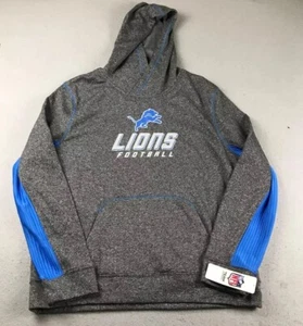 Detroit Lions Hoodie Mens Large Gray TX3 Warm NFL Football Hooded Sweatshirt NWT - Picture 1 of 11