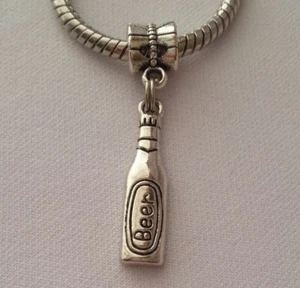 Beer Bottle Alcohol Drink Beverage Charm Pendant for European Bracelet Necklace - Picture 1 of 4