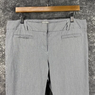 Van Heusen Pants Womens 14 Large Black White Pinstripe Extensible Stretch Career - Image 1 of 4