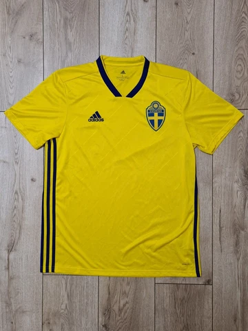 SWEDEN 2017 2018 HOME NATIONAL TEAM FOOTBALL SHIRT SOCCER JERSEY szL ADIDAS Cover