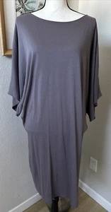 GARNET HILL Baumwolle Modal T-Shirt Kleid Reise Freizeit Loungewear Lila Medium - Bild 1 von 6
