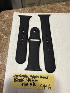 Authentic Genuine Original Apple Watch Band, Black 44mm S & L - Photo 1 sur 3