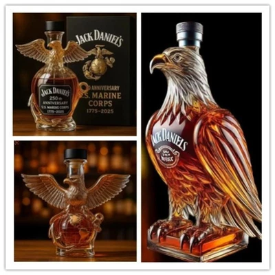 12.5-ounce Marine Corps 250th Anniversary Whisky bottle party gift - Image 1 of 4
