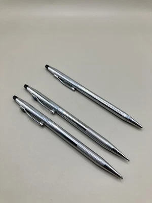 Bolígrafo y lápiz Cross Classic cromo plateado negro superior tinta azul Foto 1 de 4