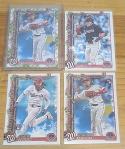 2025 Topps Holiday Nationals (4) Card Lot James Wood Dylan Crews Parallel Rookie - Picture 1 of 1