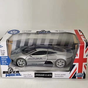 Modellino Auto Jaguar C-X75 Silver Wheel Scala 1:32 con Luci & Suoni - - Foto 1 di 4