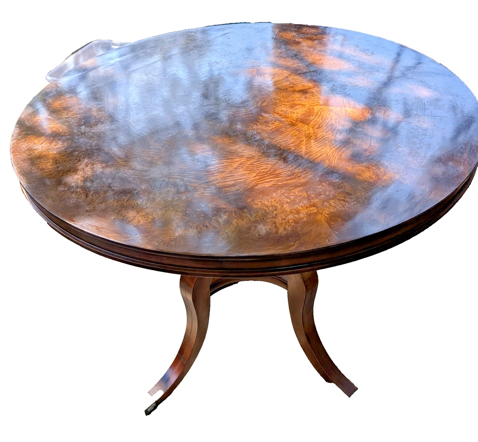 Vintage Century Furniture Walnut Lamp Table Sable Sunburst - Image 1 of 4