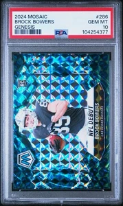 2024 Panini Mosaic - NFL Debut Brock Bowers #286 Genesis Mosaic Prizm (RC) - Bild 1 von 3
