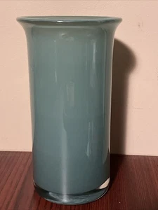Studioglas Strombergshyttann Indians-Indiana Green Vase Sweden Signed - Picture 1 of 8